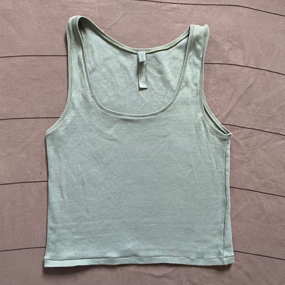 SKIMS Cotton Rib Tank in Mineral